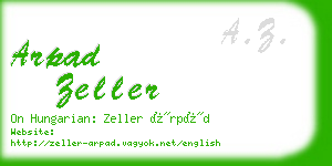 arpad zeller business card